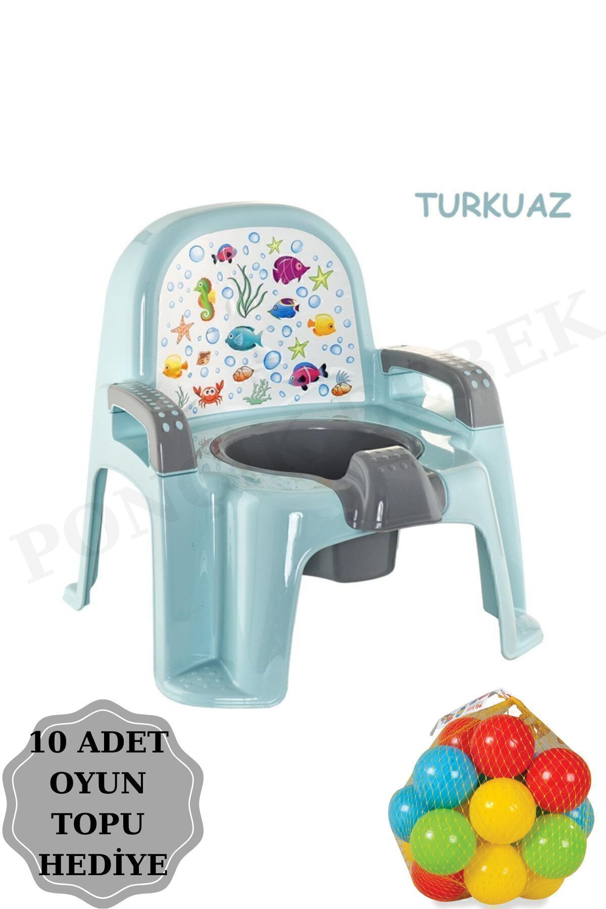 Comfort Taşınabilir Lazımlık – Çocuk Tuvalet Eğitimi Alıştırma Lazımlığı Gri Mavi̇10Top
