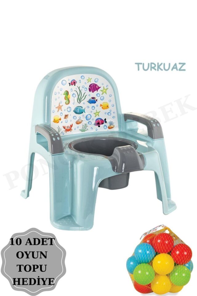 Comfort Taşınabilir Lazımlık – Çocuk Tuvalet Eğitimi Alıştırma Lazımlığı Gri Mavi̇10Top
