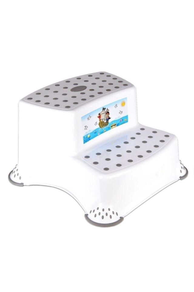 Kaydırmaz Çocuk Taburesi Çift Basamaklı Pembe Cm520, Çocuk Lavabo Basamağı Beyaz