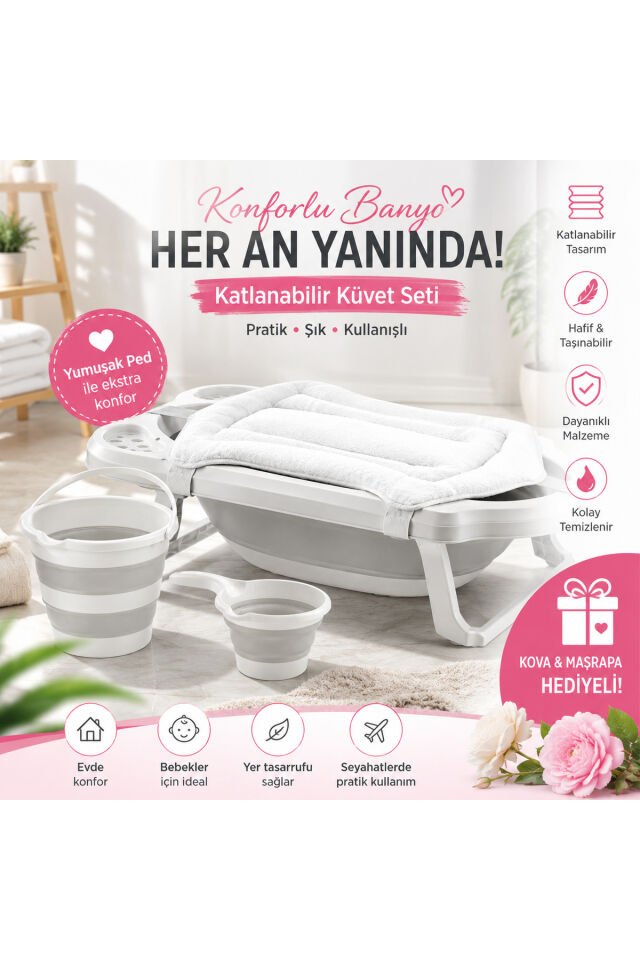 Bebek Küveti 4 lü Set Köpük File Hediye F1