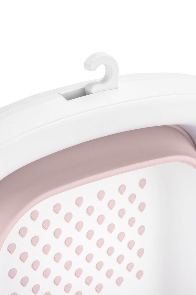Aqua Nest Bebek Küveti Lüks 3 Lü Set Katlanır 45 Litre Pembe