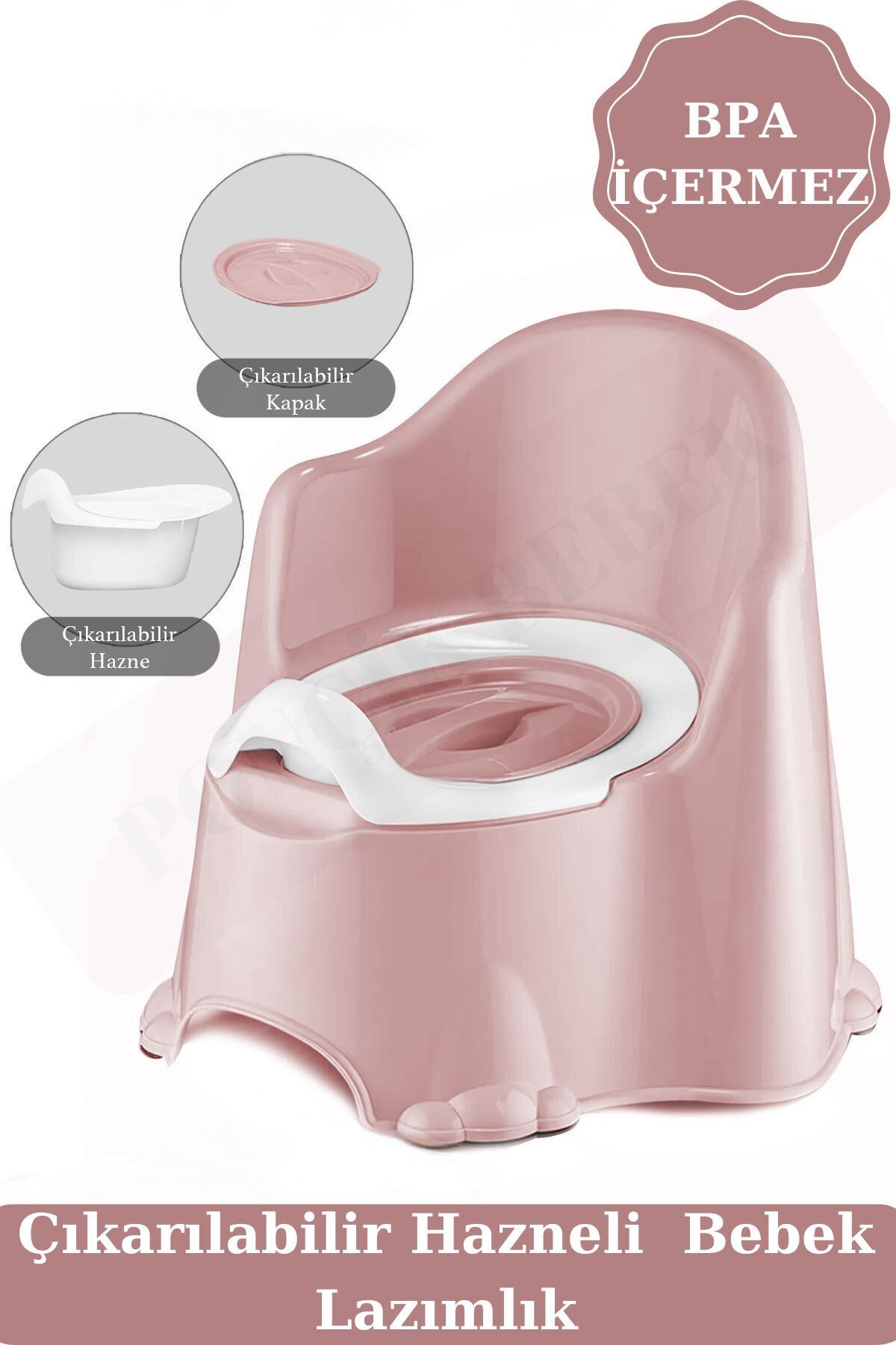 Comfort Taşınabilir Lazımlık – Çocuk Tuvalet Eğitimi Alıştırma Lazımlığı Pudra