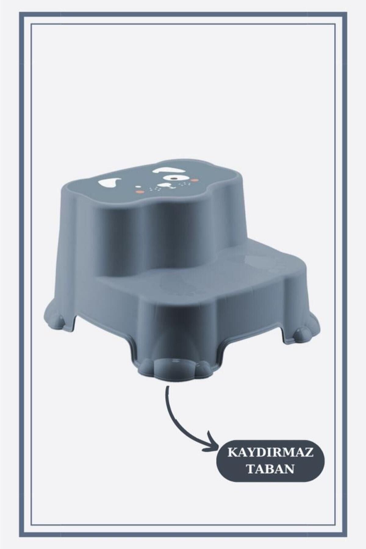 Çift Basamaklı Banyo Lavabo Merdiven Yükseltici Bebek Basamağı Tabure